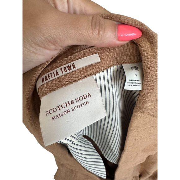 SCOTCH & SODA Raffia Town Paradise Social Belted Jacket Blazer Size Small - Picture 9 of 9